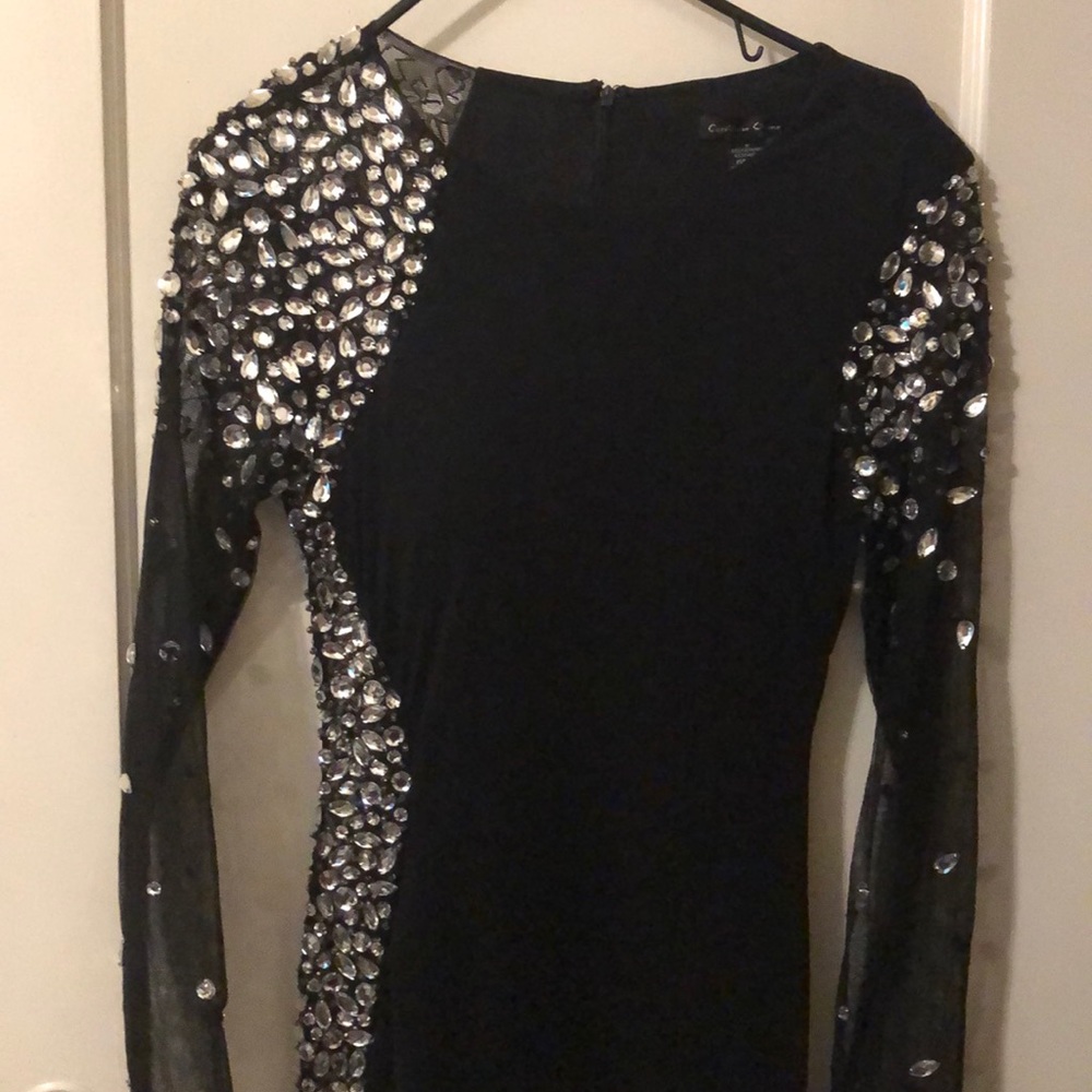 Black dress with rhinestones
